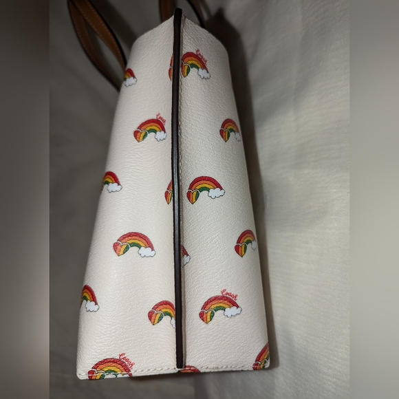 Coach Mollie Tote Bag 25 Rainbow Print LNC - Picture 6 of 12